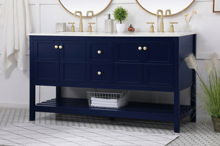 Theo Single Bathroom Vanity in Blue