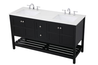 Theo Single Bathroom Vanity in Black