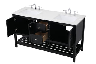 Theo Single Bathroom Vanity in Black