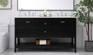 Theo Single Bathroom Vanity in Black