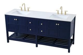 Theo Double Bathroom Vanity in Blue