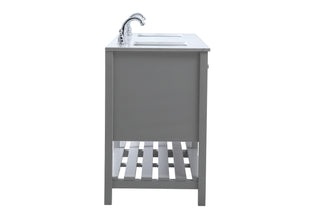 Theo Double Bathroom Vanity in Gray