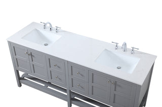 Theo Double Bathroom Vanity in Gray