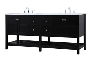 Theo Double Bathroom Vanity in Black