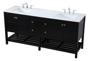 Theo Double Bathroom Vanity in Black