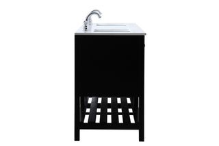 Theo Double Bathroom Vanity in Black