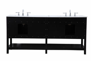 Theo Double Bathroom Vanity in Black