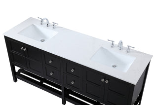 Theo Double Bathroom Vanity in Black
