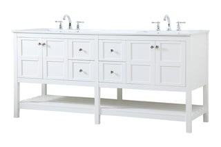 Theo Double Bathroom Vanity in White