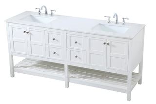 Theo Double Bathroom Vanity in White