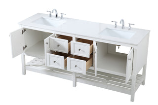 Theo Double Bathroom Vanity in White