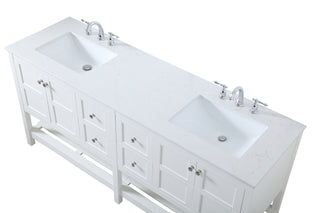 Theo Double Bathroom Vanity in White