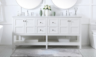 Theo Double Bathroom Vanity in White
