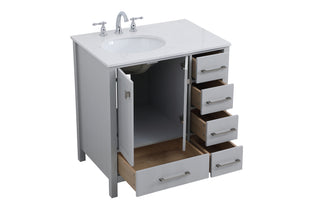 Irene Single Bathroom Vanity in Gray