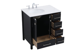 Irene Single Bathroom Vanity in Black