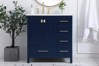 Irene Single Bathroom Vanity in Blue