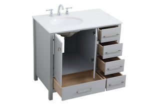 Irene Single Bathroom Vanity in Gray
