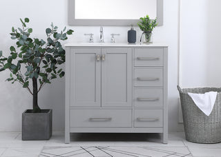 Irene Single Bathroom Vanity in Gray