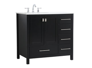 Irene Single Bathroom Vanity in Black