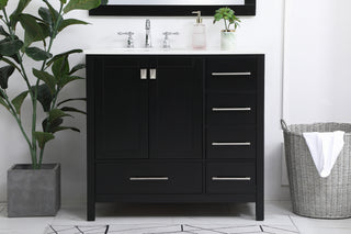 Irene Single Bathroom Vanity in Black