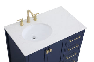 Irene Single Bathroom Vanity in Blue