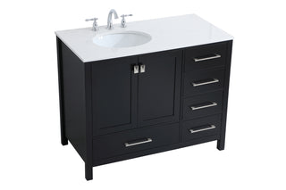 Irene Single Bathroom Vanity in Black