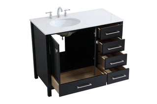 Irene Single Bathroom Vanity in Black
