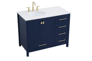 Irene Single Bathroom Vanity in Blue
