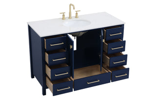 Irene Single Bathroom Vanity in Blue