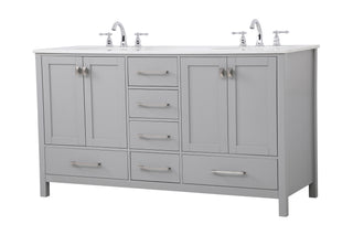 Irene Double Bathroom Vanity in Gray