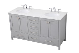 Irene Double Bathroom Vanity in Gray
