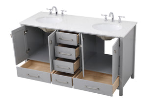 Irene Double Bathroom Vanity in Gray