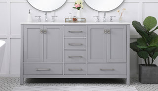 Irene Double Bathroom Vanity in Gray