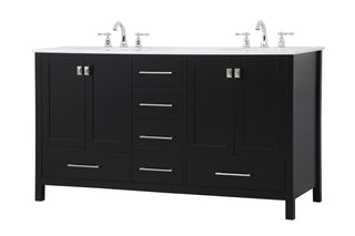 Irene Double Bathroom Vanity in Black