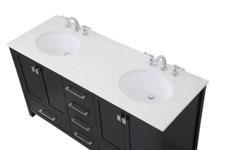 Irene Double Bathroom Vanity in Black
