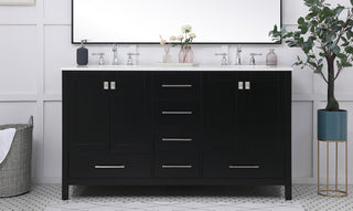 Irene Double Bathroom Vanity in Black