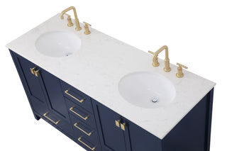 Irene Double Bathroom Vanity in Blue
