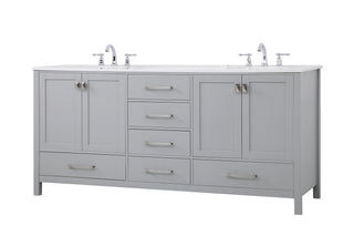 Irene Double Bathroom Vanity in Gray