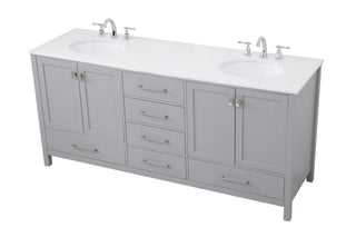 Irene Double Bathroom Vanity in Gray