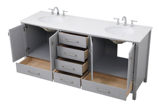 Irene Double Bathroom Vanity in Gray