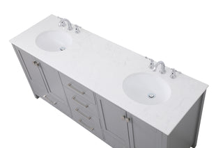 Irene Double Bathroom Vanity in Gray