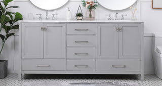 Irene Double Bathroom Vanity in Gray