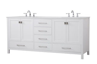 Irene Double Bathroom Vanity in White
