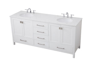 Irene Double Bathroom Vanity in White