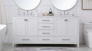 Irene Double Bathroom Vanity in White