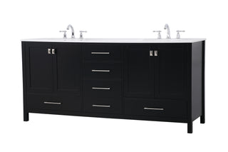 Irene Double Bathroom Vanity in Black