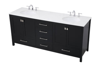 Irene Double Bathroom Vanity in Black