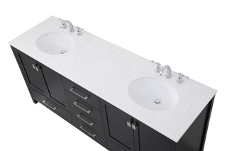 Irene Double Bathroom Vanity in Black