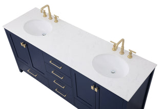 Irene Double Bathroom Vanity in Blue
