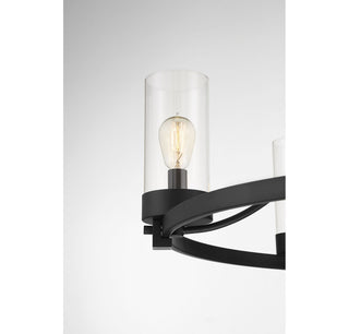 Mchan Five Light Chandelier in Matte Black